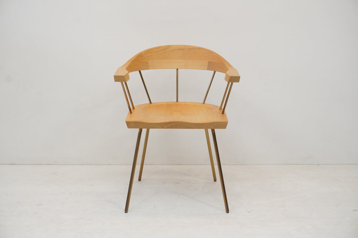 BassamFellows Spindle Chair Eiche Messing - Designklassiker