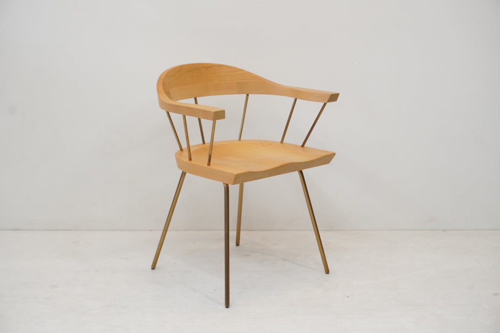 BassamFellows Spindle Chair Eiche Messing - Designklassiker