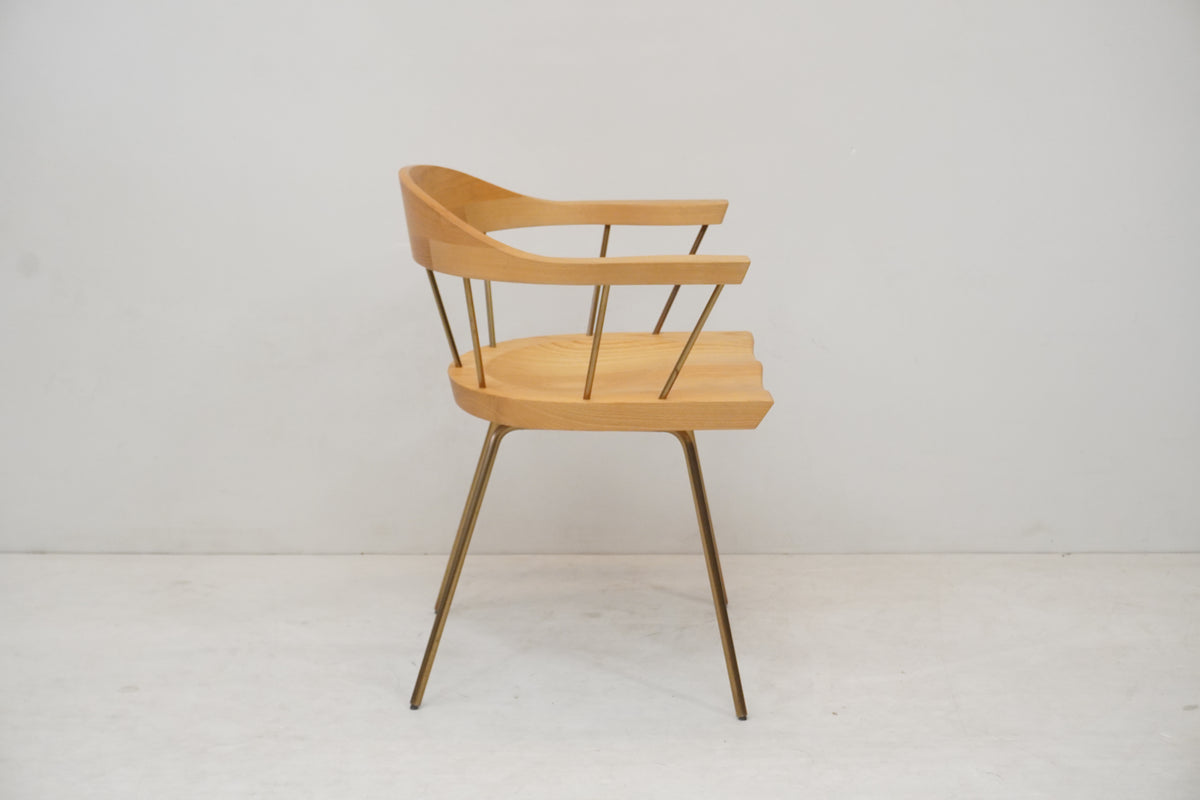 BassamFellows Spindle Chair Eiche Messing - Designklassiker