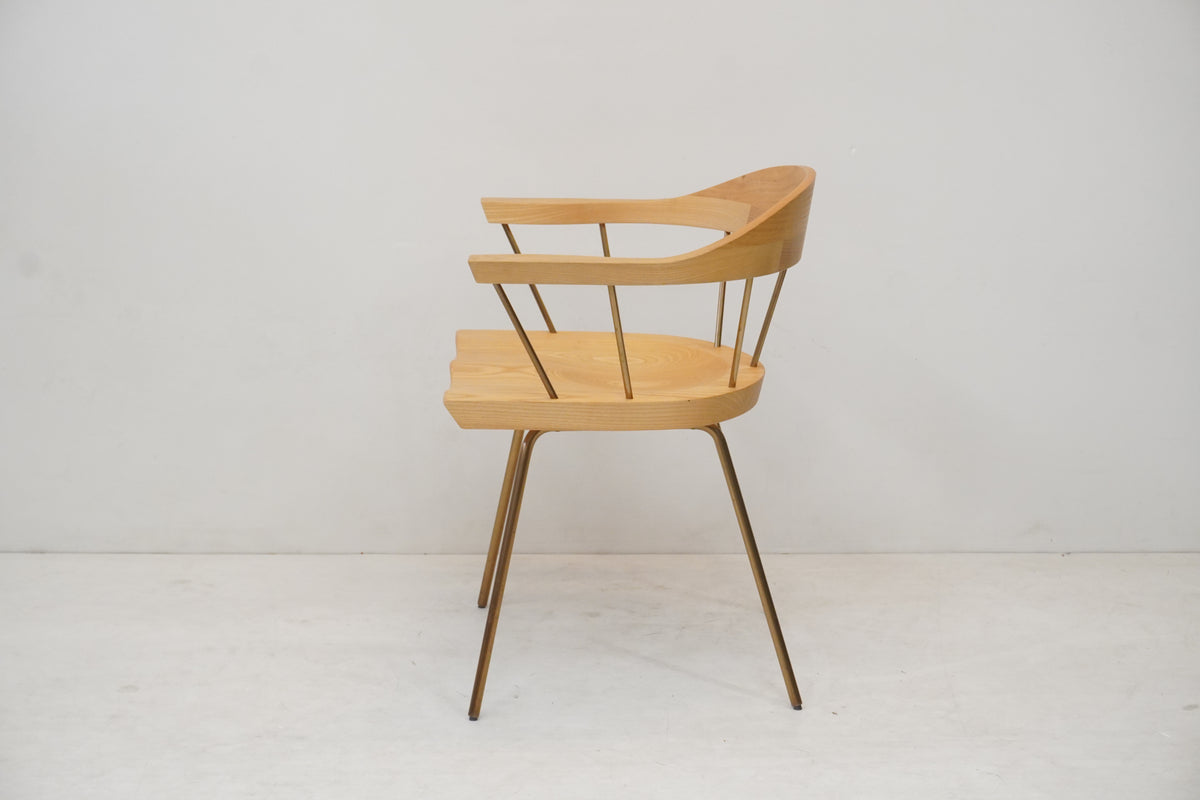 BassamFellows Spindle Chair Eiche Messing - Designklassiker