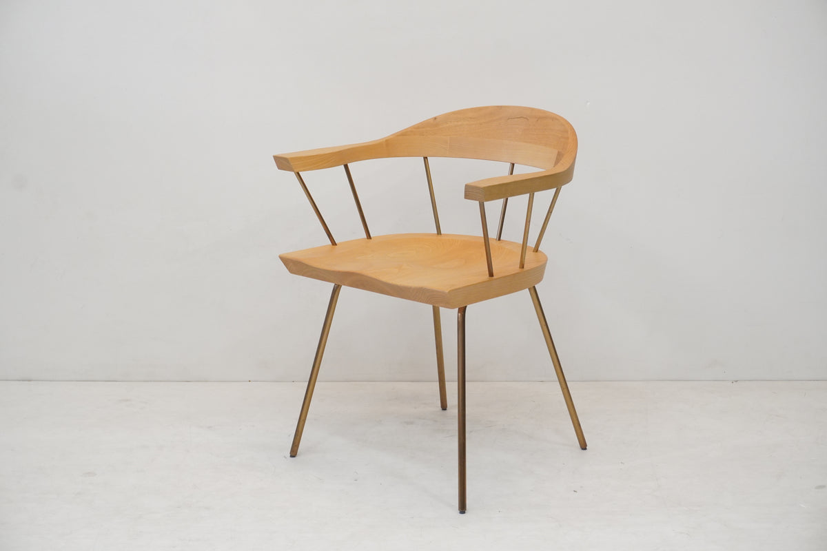 BassamFellows Spindle Chair Eiche Messing - Designklassiker