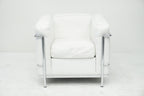 Cassina LC2 Sessel Le Corbusier Leder weiss