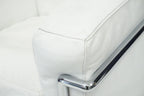 Cassina LC2 Sessel Le Corbusier Leder weiss