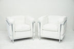 Cassina LC2 Sessel Le Corbusier Leder weiss