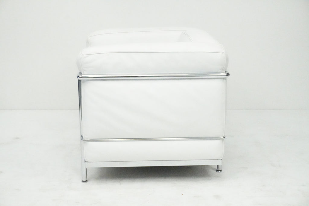 Cassina LC2 Sessel Le Corbusier Leder weiss