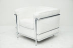 Cassina LC2 Sessel Le Corbusier Leder weiss