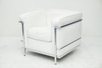 Cassina LC2 Sessel Le Corbusier Leder weiss
