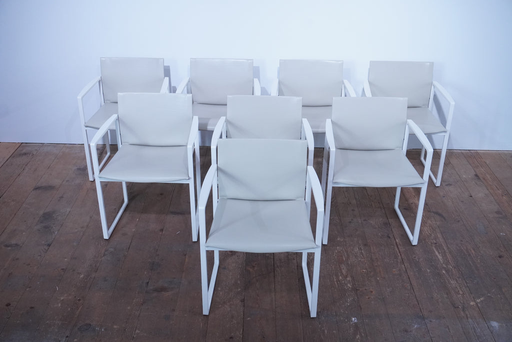 Cassina Eve Designklassiker Esszimmerstuhl Leder elfenbein