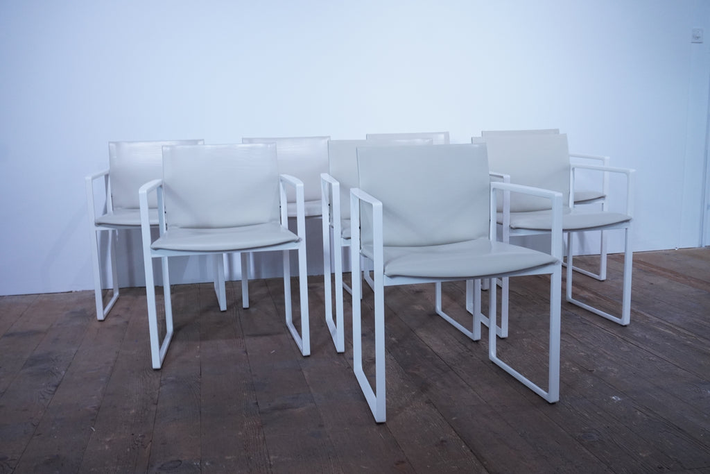 Cassina Eve Designklassiker Esszimmerstuhl Leder elfenbein