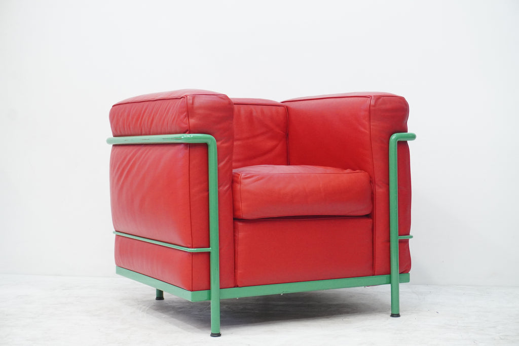Cassina LC2 Sessel Le Corbusier Leder rot