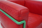 Cassina LC2 Sessel Le Corbusier Leder rot