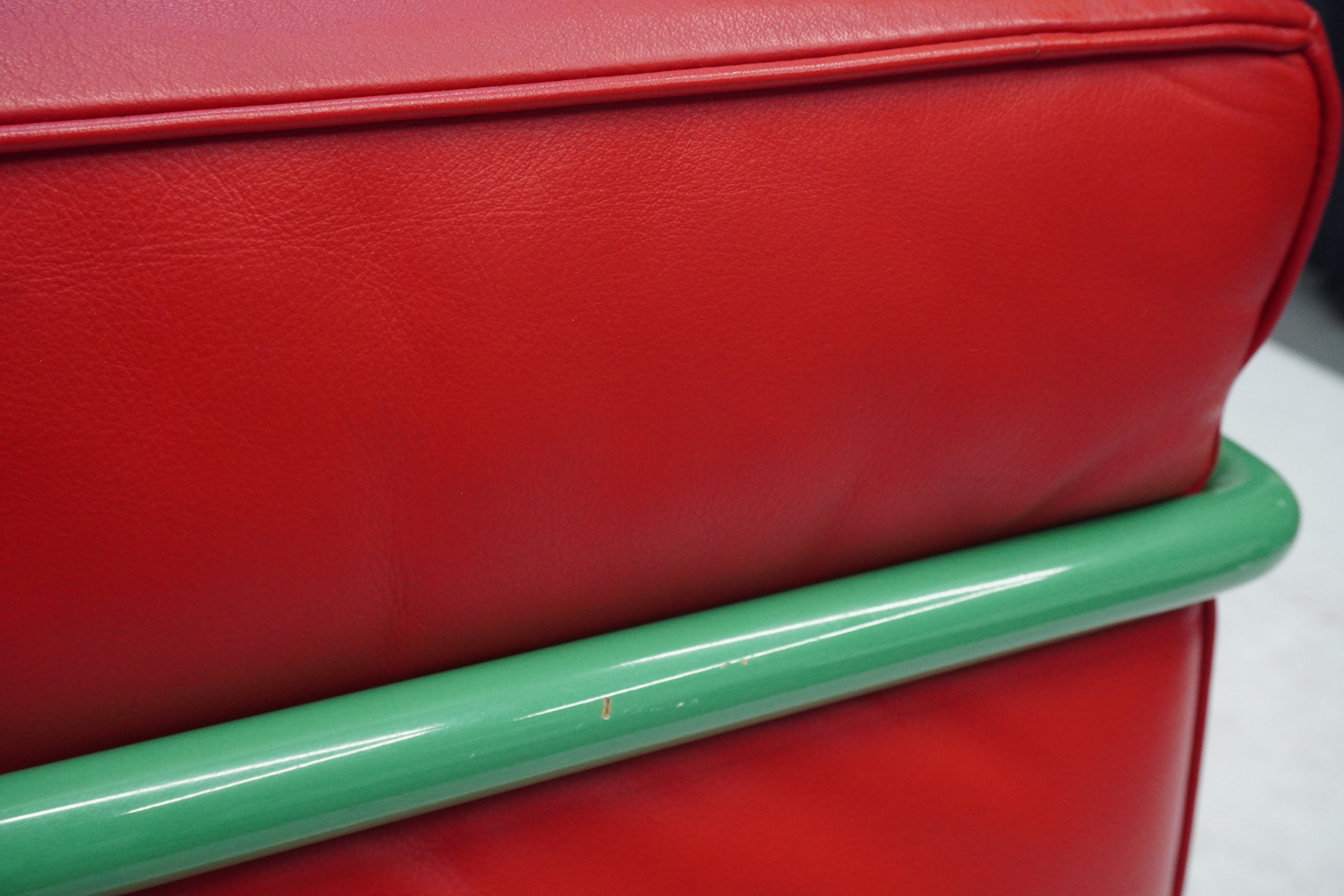 Cassina LC2 Sessel Le Corbusier Leder rot