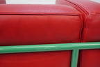 Cassina LC2 Sessel Le Corbusier Leder rot