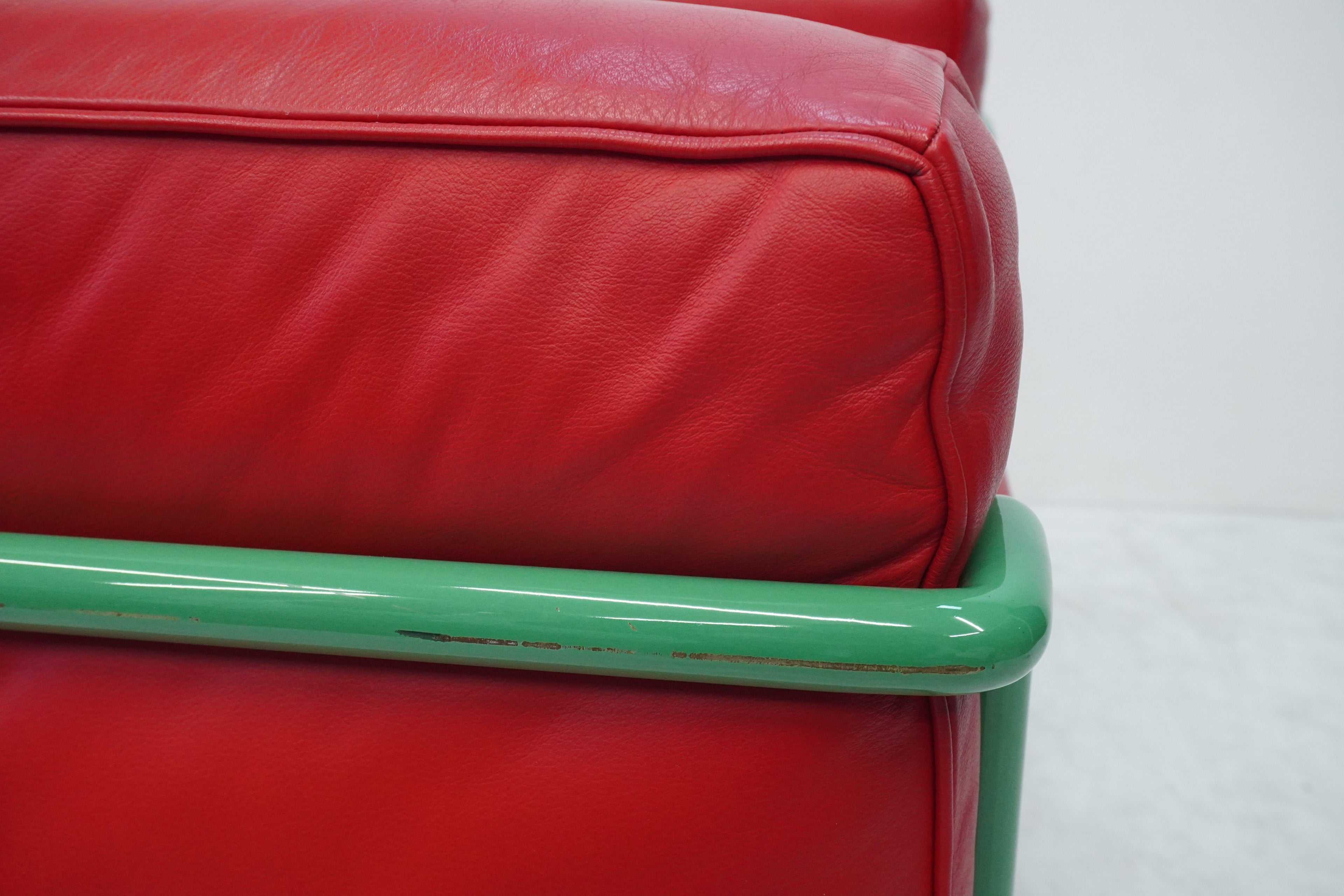 Cassina LC2 Sessel Le Corbusier Leder rot