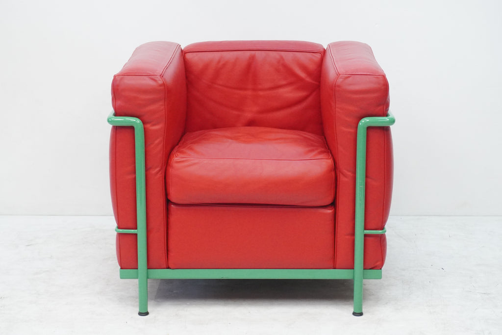Cassina LC2 Sessel Le Corbusier Leder rot