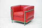 Cassina LC2 Sessel Le Corbusier Leder rot