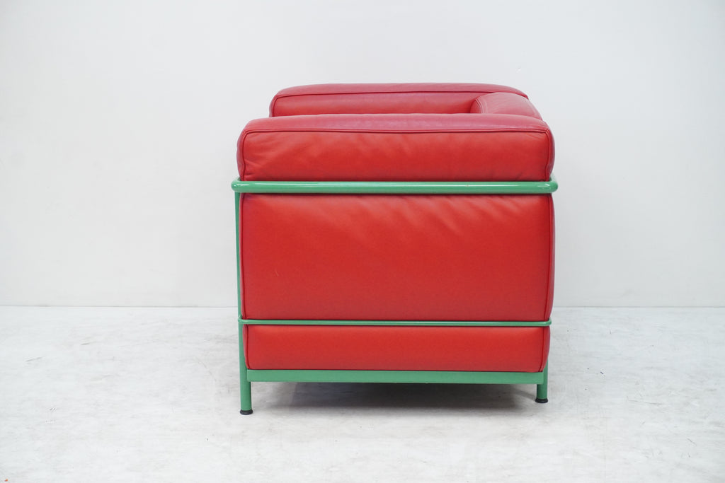 Cassina LC2 Sessel Le Corbusier Leder rot