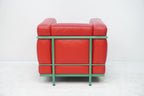 Cassina LC2 Sessel Le Corbusier Leder rot