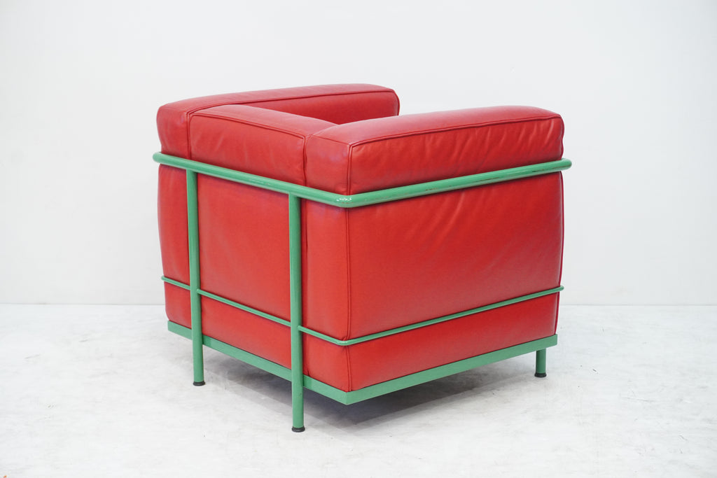 Cassina LC2 Sessel Le Corbusier Leder rot