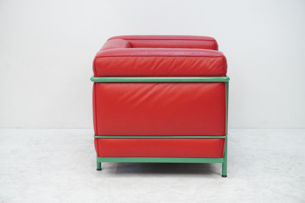 Cassina LC2 Sessel Le Corbusier Leder rot