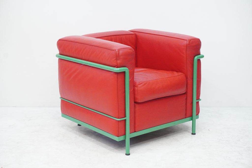 Cassina LC2 Sessel Le Corbusier Leder rot