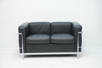 Cassina LC2 2er Sofa Le Corbusier Leder schwarz