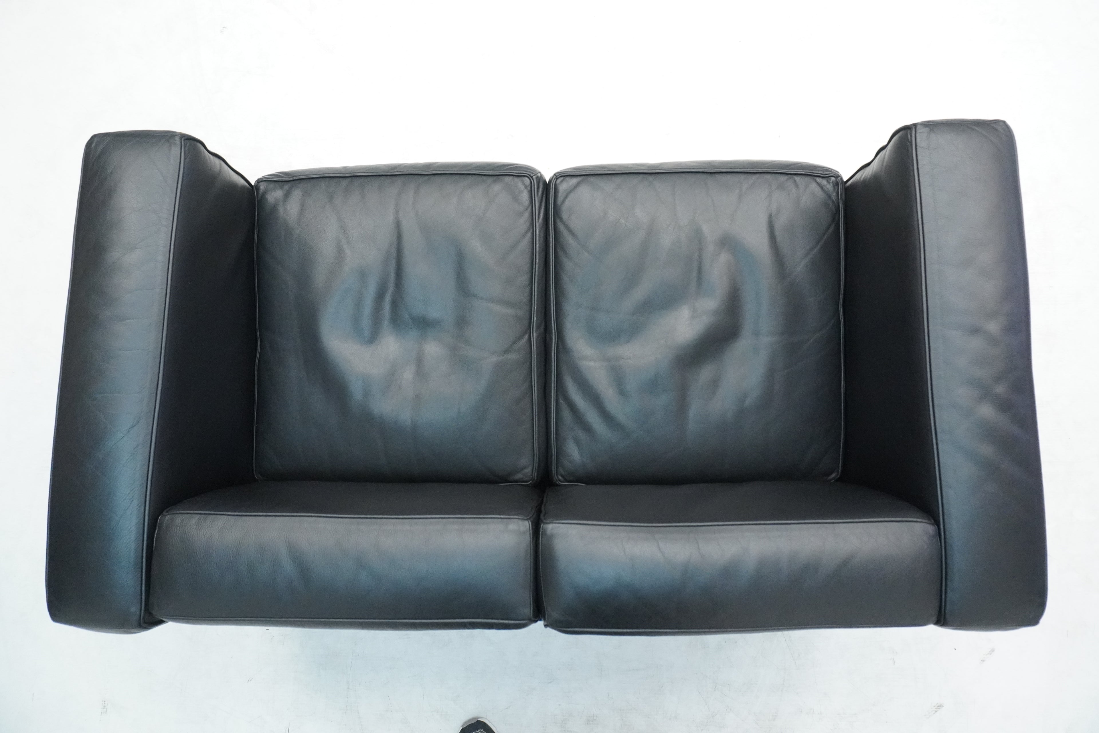 Cassina LC2 2er Sofa Le Corbusier Leder schwarz