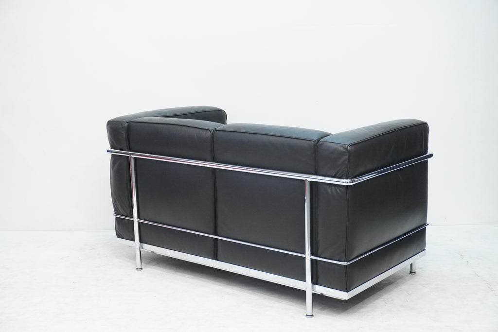 Cassina LC2 2er Sofa Le Corbusier Leder schwarz