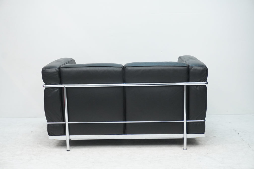 Cassina LC2 2er Sofa Le Corbusier Leder schwarz