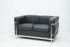 Cassina LC2 2er Sofa Le Corbusier Leder schwarz