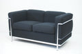 Cassina LC2 2er Sofa Le Corbusier Stoff schwarz