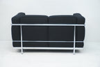 Cassina LC2 2er Sofa Le Corbusier Stoff schwarz