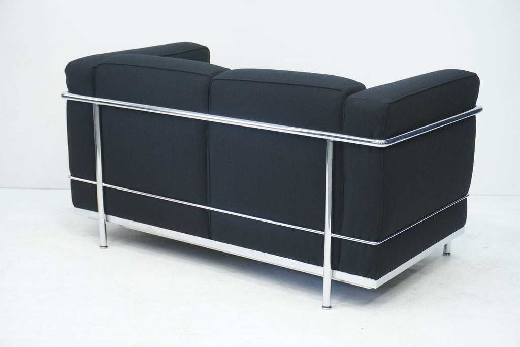 Cassina LC2 2er Sofa Le Corbusier Stoff schwarz