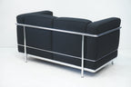 Cassina LC2 2er Sofa Le Corbusier Stoff schwarz