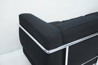 Cassina LC2 3er Sofa Le Corbusier Stoff schwarz