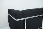 Cassina LC2 3er Sofa Le Corbusier Stoff schwarz