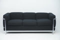 Cassina LC2 3er Sofa Le Corbusier Stoff schwarz