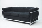 Cassina LC2 3er Sofa Le Corbusier Stoff schwarz