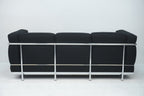 Cassina LC2 3er Sofa Le Corbusier Stoff schwarz