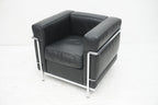 Cassina LC2 Sessel Le Corbusier Leder schwarz
