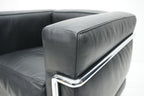 Cassina LC2 Sessel Le Corbusier Leder schwarz