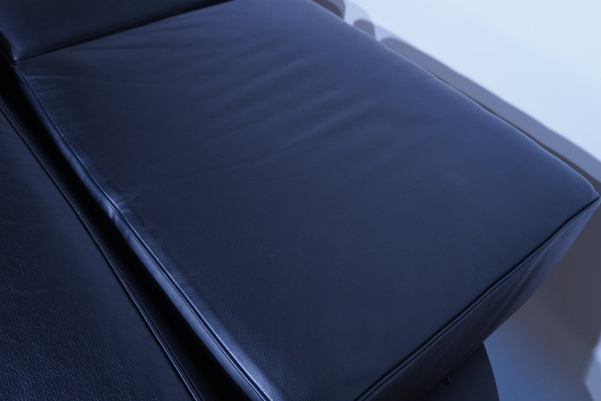 Cassina LC3 2er Sofa Kissensatz Original Daunen Leder schwarz