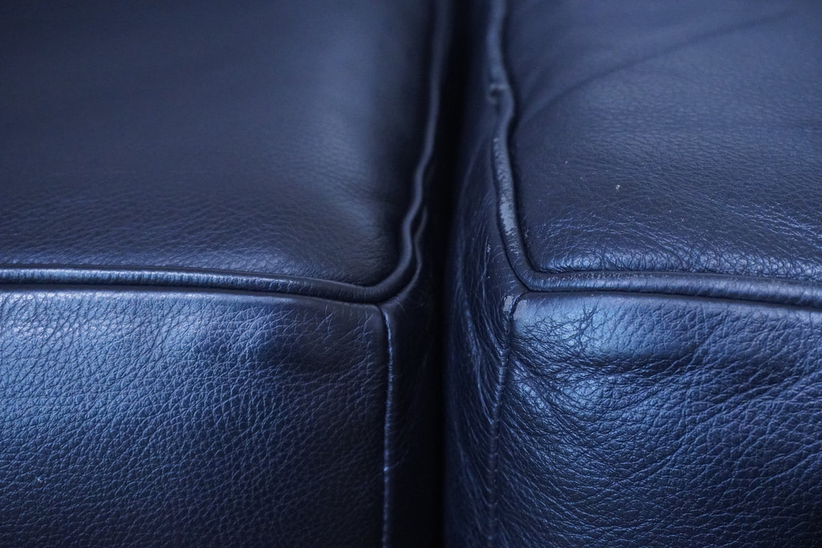 Cassina LC3 2er Sofa Kissensatz Original Daunen Leder schwarz