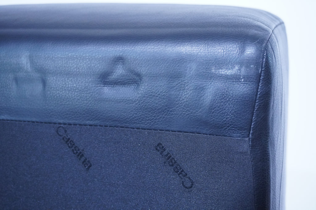 Cassina LC3 2er Sofa Kissensatz Original Schaumstoff Leder schwarz