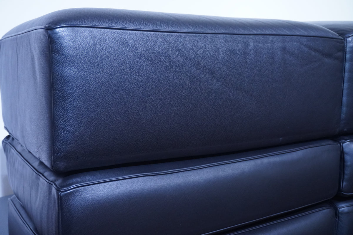 Cassina LC3 2er Sofa Kissensatz Original Schaumstoff Leder schwarz