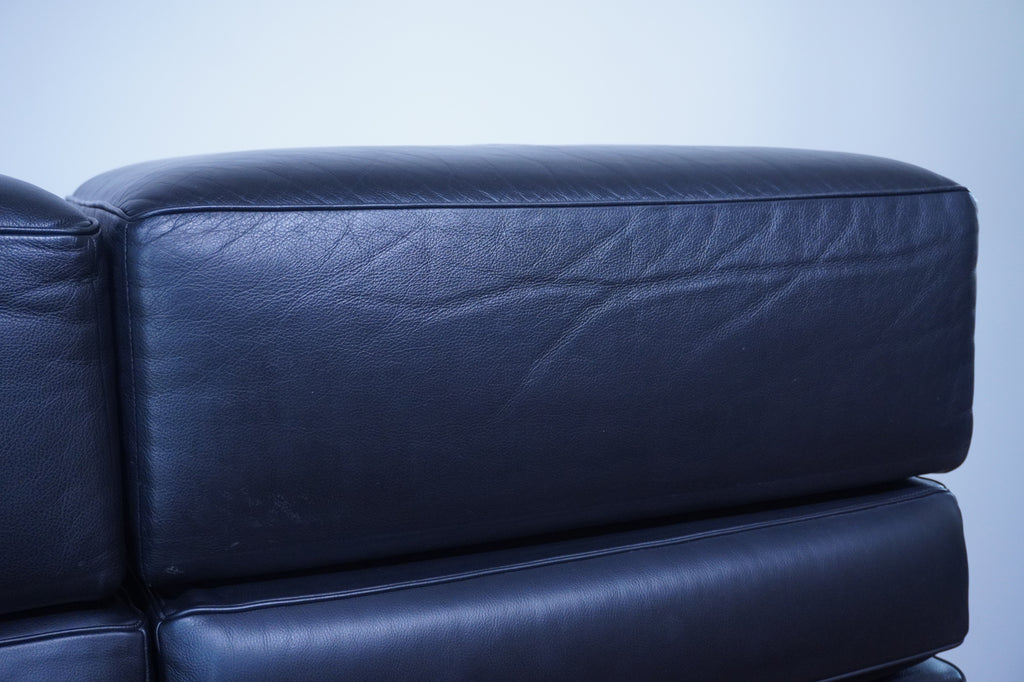 Cassina LC3 2er Sofa Kissensatz Original Schaumstoff Leder schwarz