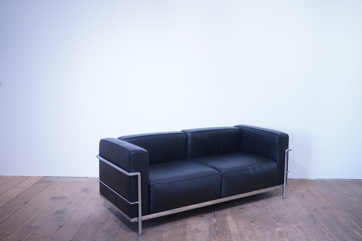 Cassina LC3 Sofa Le Corbusier Leder schwarz