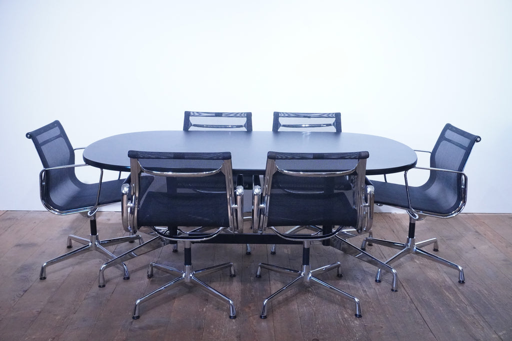 Vitra Eames Segmented Table Linoleum schwarz 185x105 cm