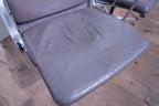 Vitra Soft Pad EA207 Leder beige Vintage 4er Set