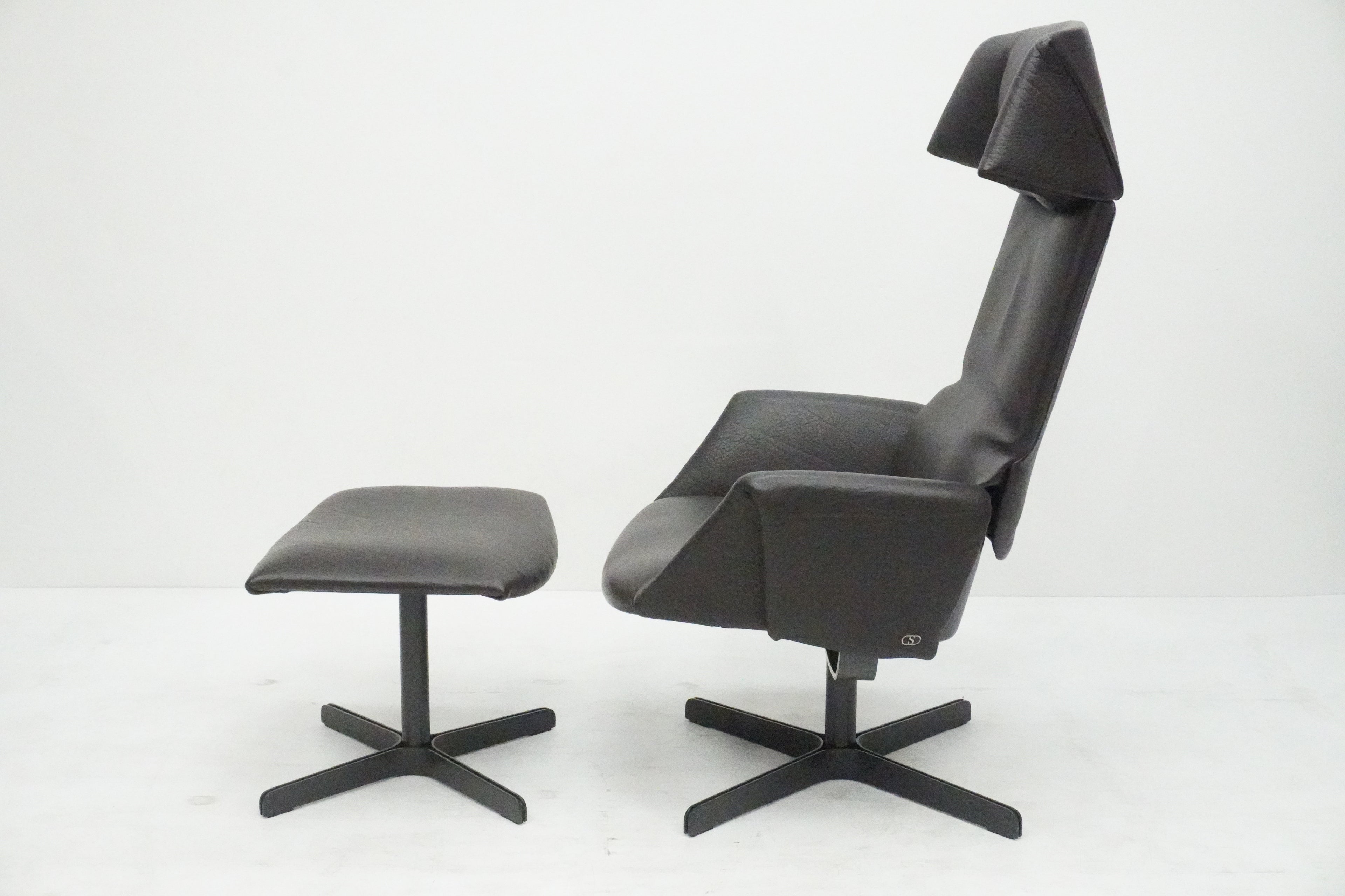 De Sede DS-343 Sessel & Ottoman Leder braun